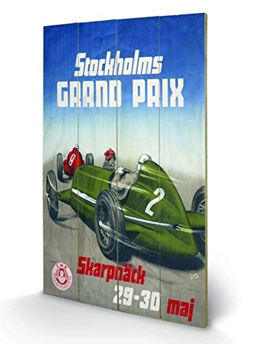 Pyramid International Monaco Wooden Wall Art, Multicoloured, 45 x 76 cm