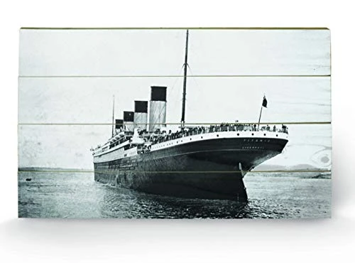 Pyramid International Titanic Wooden Wall Art, Multicoloured, 45 x 76 cm