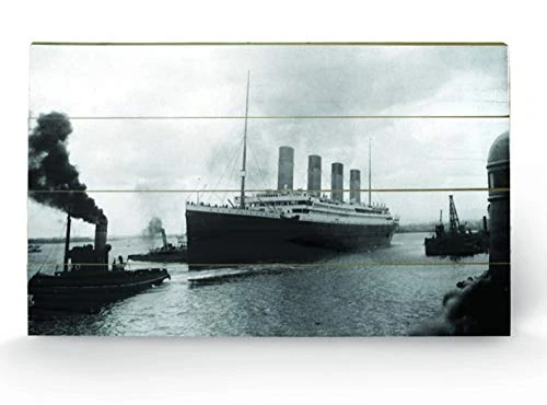Pyramid International Titanic Wooden Wall Art, Multicoloured, 45 x 76 cm