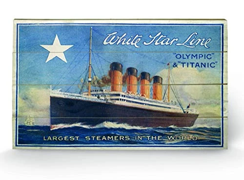 Pyramid International Titanic, 6" Wooden Wall Art, multicoloured, 45 x 76 cm