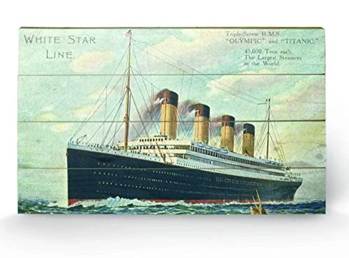 Pyramid International Titanic, 7" Wooden Wall Art, multicoloured, 45 x 76 cm
