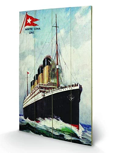 Pyramid International Titanic 10" Wooden Wall Art, multicoloured, 45 x 76 cm