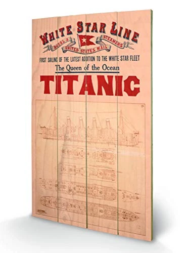 Pyramid International Titanic 12 Wood Print, Multi-Colour, 45 x 76 cm