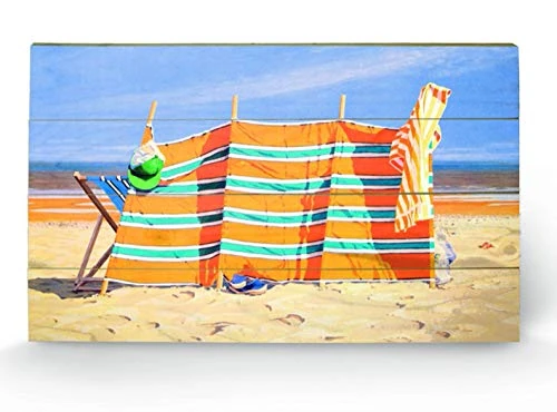 Pyramid International Jonathan Sanders Heatwave Wooden Wall Art, Multicoloured, 45 x 76 cm