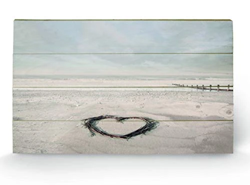 Pyramid International Ian Winstanley Love Goes on Forever Wooden Wall Art, multicoloured, 45 x 76 cm