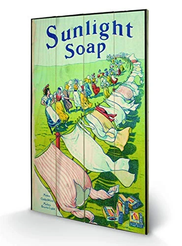 Pyramid International Sunlight Soap Wooden Wall Art, multicoloured, 45 x 76 cm