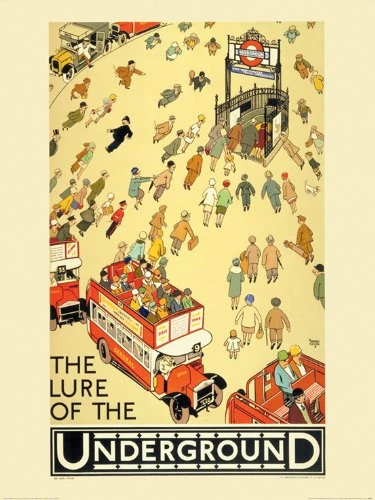 Pyramid International London Transport 5 Wood Print, Multi-Colour, 45 x 76 cm