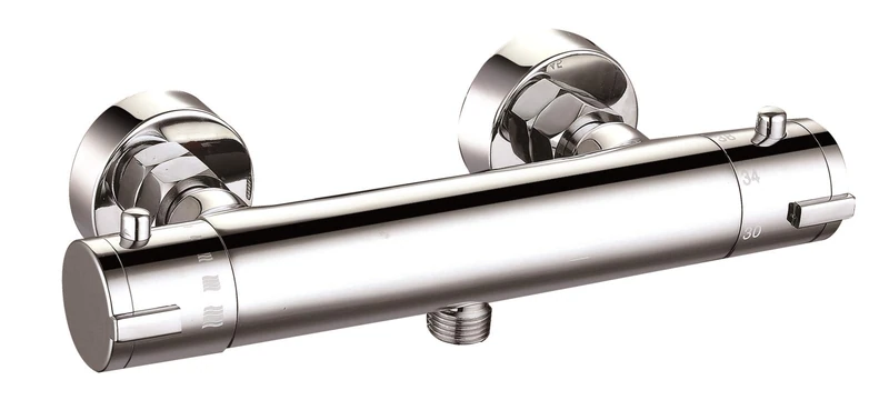VeeBath Geo Luxury Thermostatic Round Bar Mixer Shower Valve Tap Chrome
