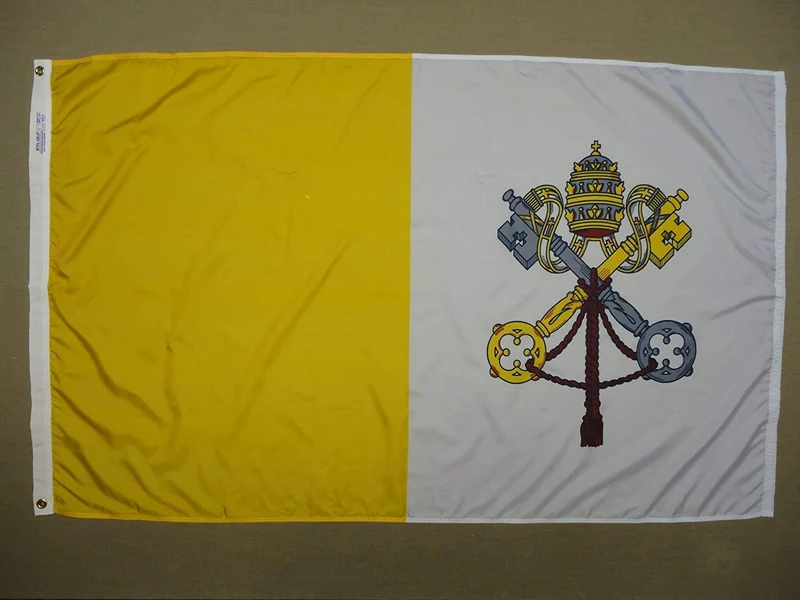 Annin Flagmakers Model 93300 Papal 4x6 ft. Nylon Dyed Design Flag, 100% Made in USA - Image 1