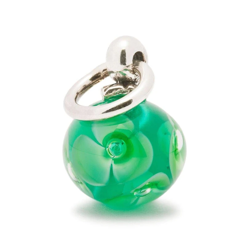Trollbeads Silver 925 Bead Green Flower Tassel