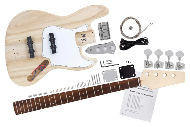 Rocktile JB-Style DIY Electric Bass Guitar Assembly Kit - Image 1