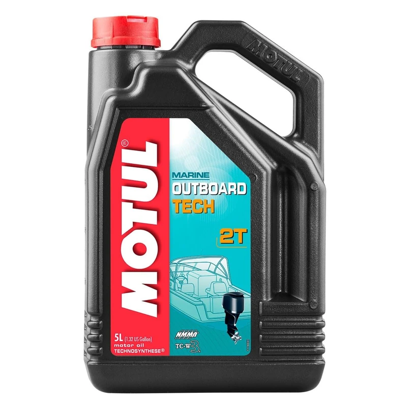 Motul 101728 Outboard Tech 2T Engine Oil, 5 L