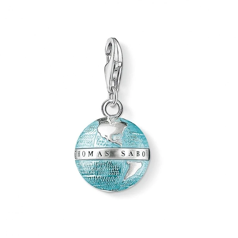 THOMAS SABO Women Charm Pendant Globe Charm Club 925 Sterling Silver 0754-007-1