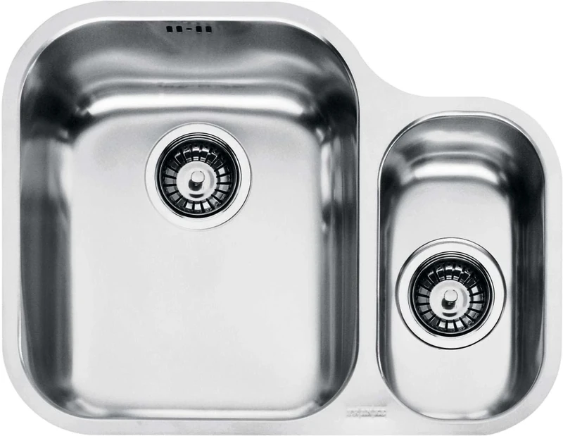 Franke 122.0021.448 Stainless Steel Silk Kitchen Sink with Single and a Half Bowl - Grey