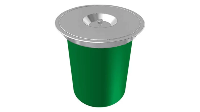 Franke Inset E12 – Rubbish Bin (Green, Stainless Steel, Round) - Image 1