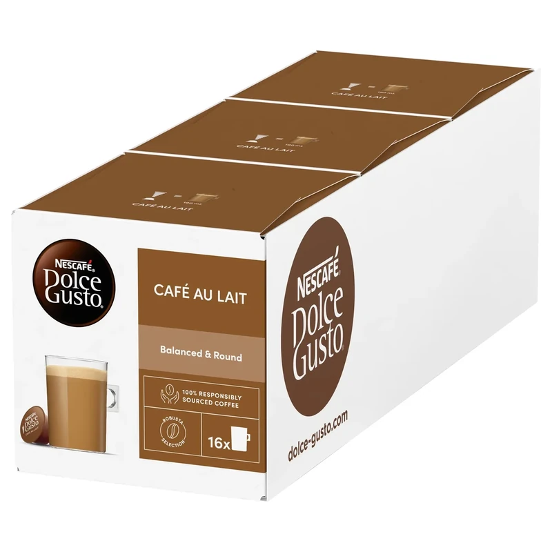 NESCAFÉ DOLCE GUSTO Café Au Lait Coffee Pods (Total 48 Servings)