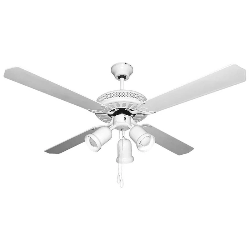 Orbegozo Ct Ceiling Fan with Light, 4 Blades Reversible, Diameter 132 cm, 60 W Power Output and 3 Speeds White