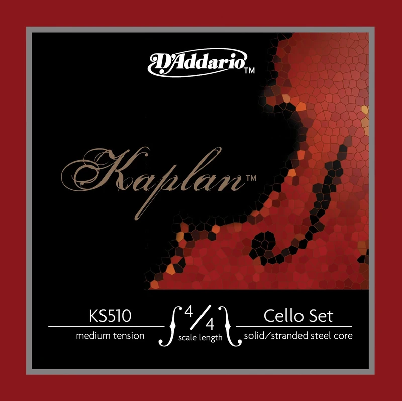 D'Addario Kaplan Cello Strings - Full Set - KS510 4/4H - Cello Strings - 4/4 Scale, Heavy Tension