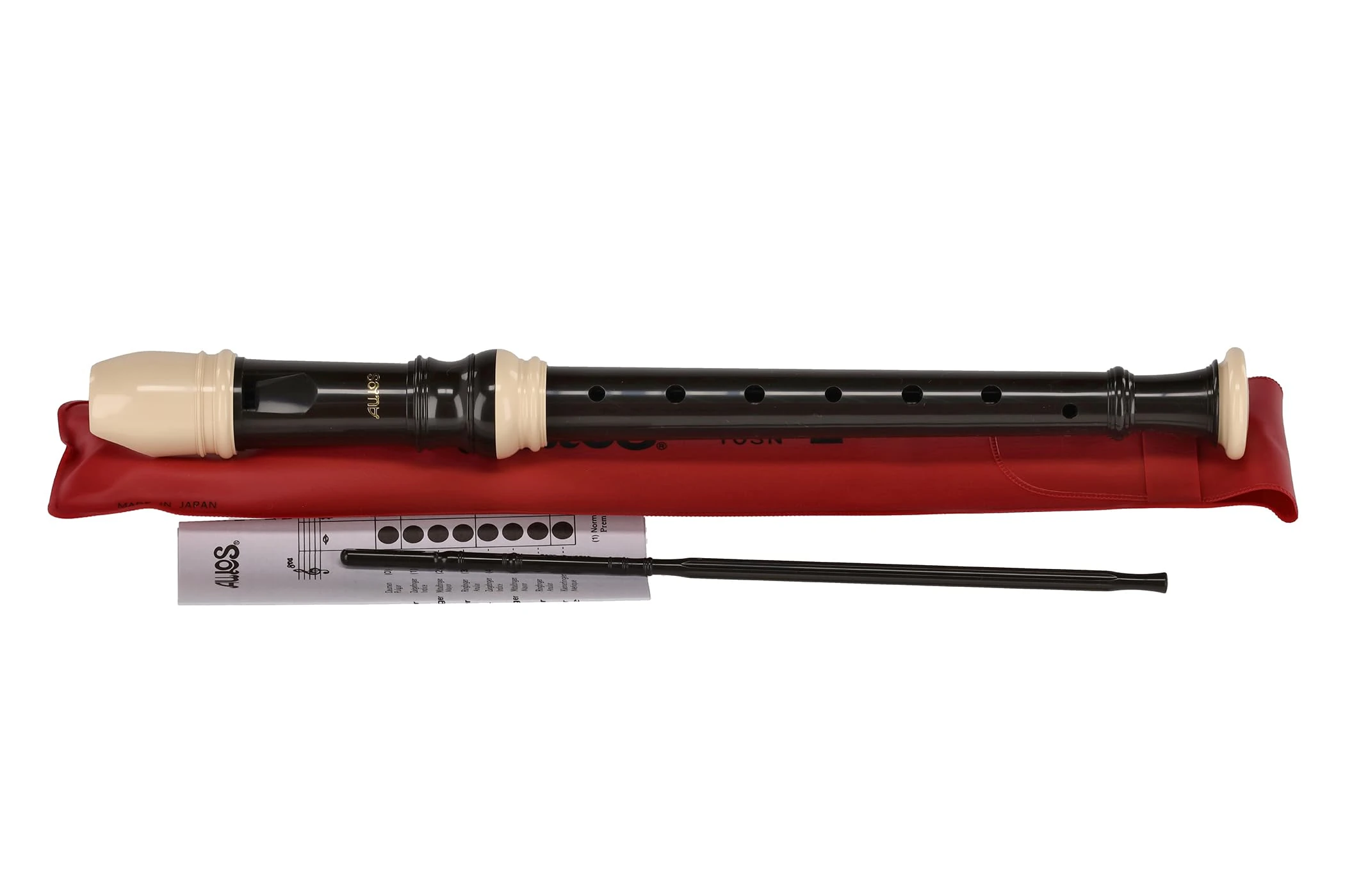 Aulos 700019 Alouete Mod. 103N C-Soprano Recorder, dark brown, baroque fingering