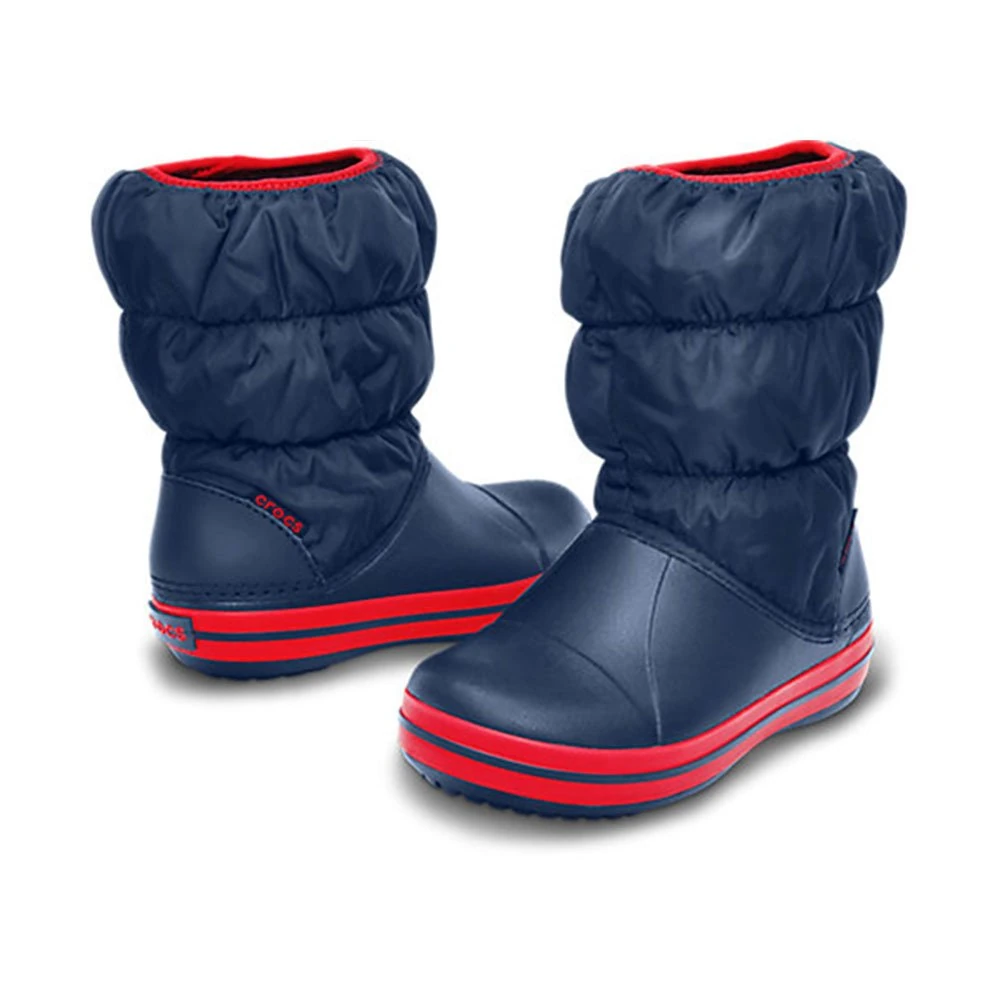 Crocs Winter Puff Boot Kid, Unisex Kids Snow Boots, Blue (Navy/Red), 12 (29/30 EU)