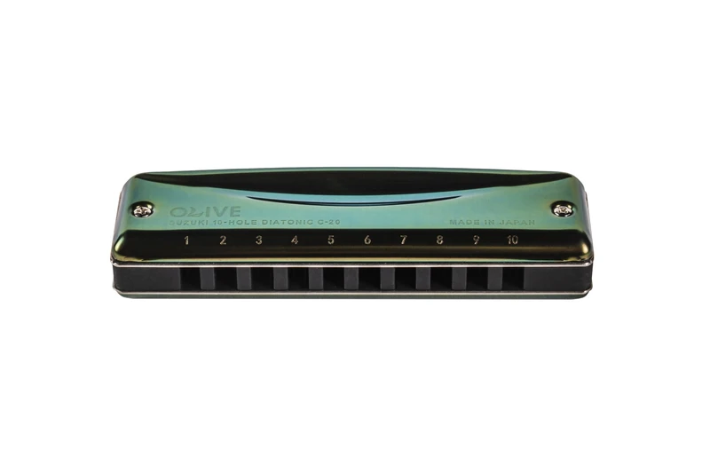 Suzuki Olive Diatonic Harmonica in the key of Bb