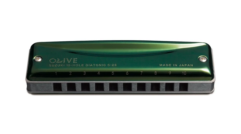 Suzuki Olive Diatonic Harmonica in the key of B