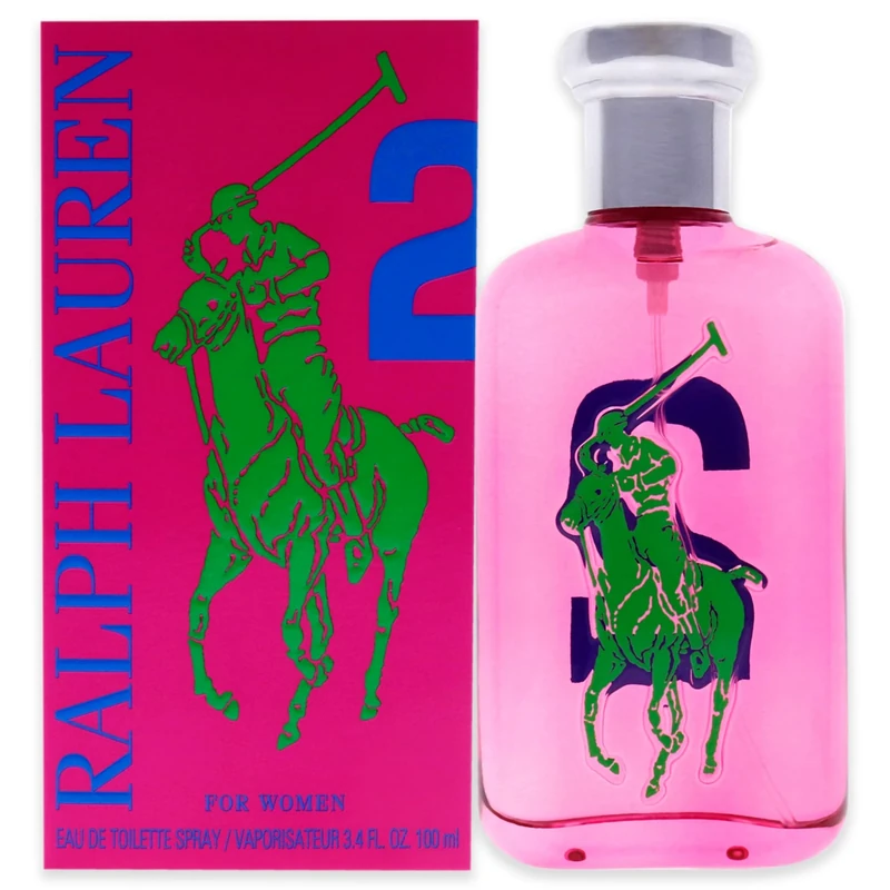 Ralph Lauren Polo Big Pony Eau de Toilette Spray for Women, No.2 Pink, 3.4 Fluid Ounce