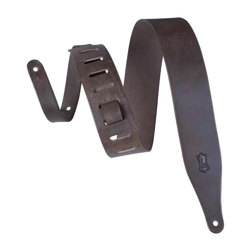 Levy's 2.5 inch Distressed Carving Leather - Dark Brown