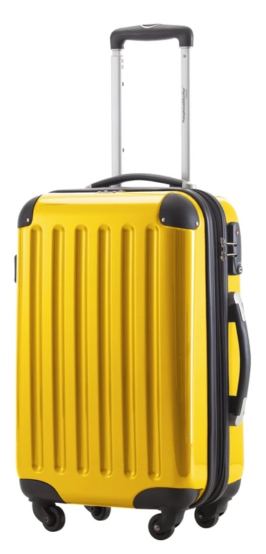 Hauptstadtkoffer Alex Cabin Suitcase 55x38x23 cm, 42 L, TSA Lock, Expandable Hard Shell Trolley PC/ABS, 3.2 kg, 4 Double Wheels, Yellow