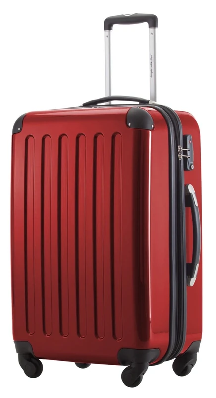 HAUPTSTADTKOFFER - Alex - Hardshell Suitcase, Medium Size Luggage, 4 Wheels, TSA, 65 cm, 74 liters, Red