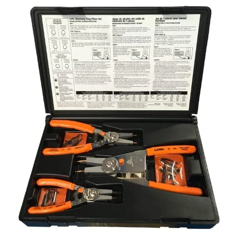 LANG 1465 3 pcs Quick Switch Retaining Ring Pliers Set