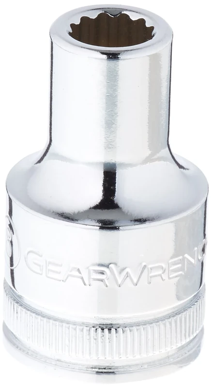GearWrench 80805 1/2" Drive 12 Point Standard Metric Socket 8mm, Black