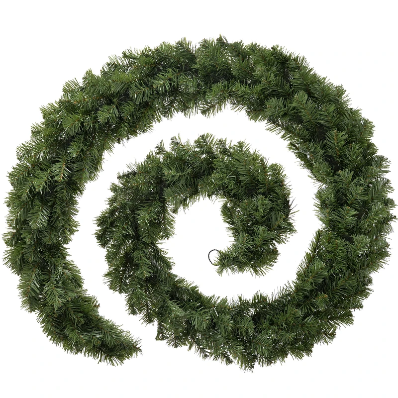 WeRChristmas Extra Thick Pine Garland Christmas Decoration, Green, 9 feet