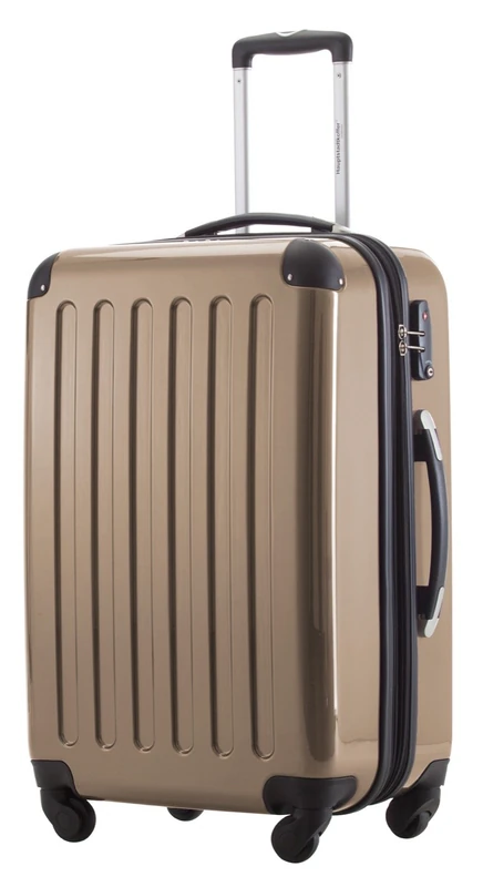 HAUPTSTADTKOFFER - Alex - Hardshell Suitcase, Medium Size Luggage, 4 Wheels, TSA, 65 cm, 74 liters, Champagne