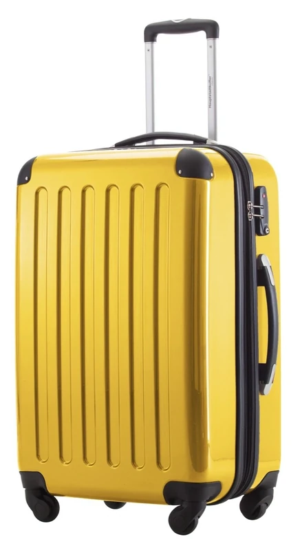 HAUPTSTADTKOFFER - Alex - Hardshell Suitcase, Medium Size Luggage, 4 Wheels, TSA, 65 cm, 74 liters, Yellow