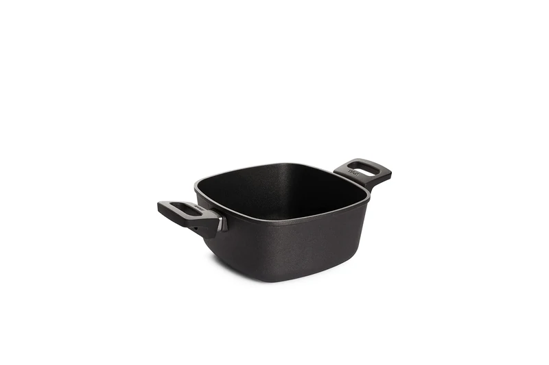 Woll Titanium Nowo Square Roasting pan with 2 side handles, Cast Aluminium, black, 20 cm
