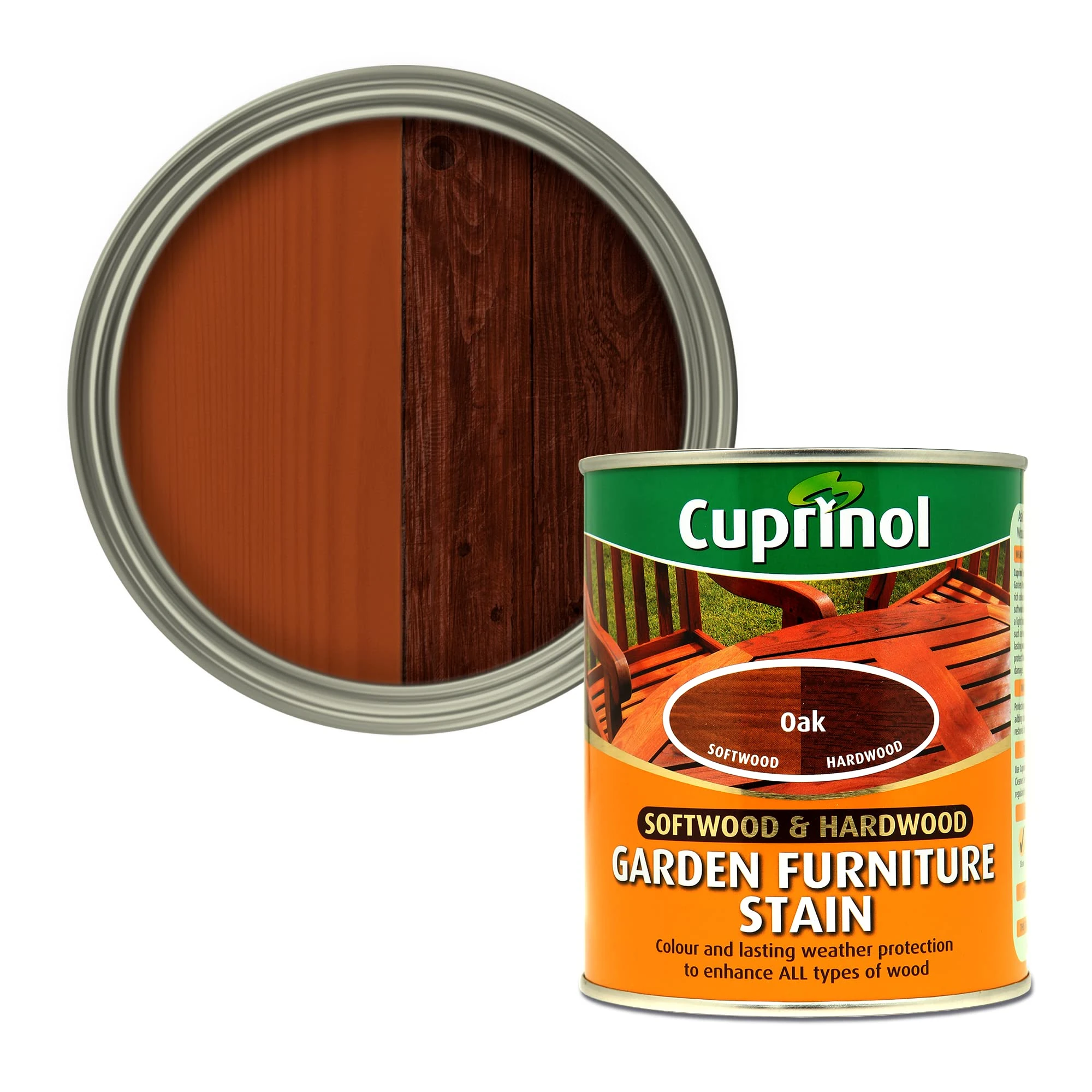 Cuprinol Garden Furniture Stain Exterior Woodcare, Oak,750 ml