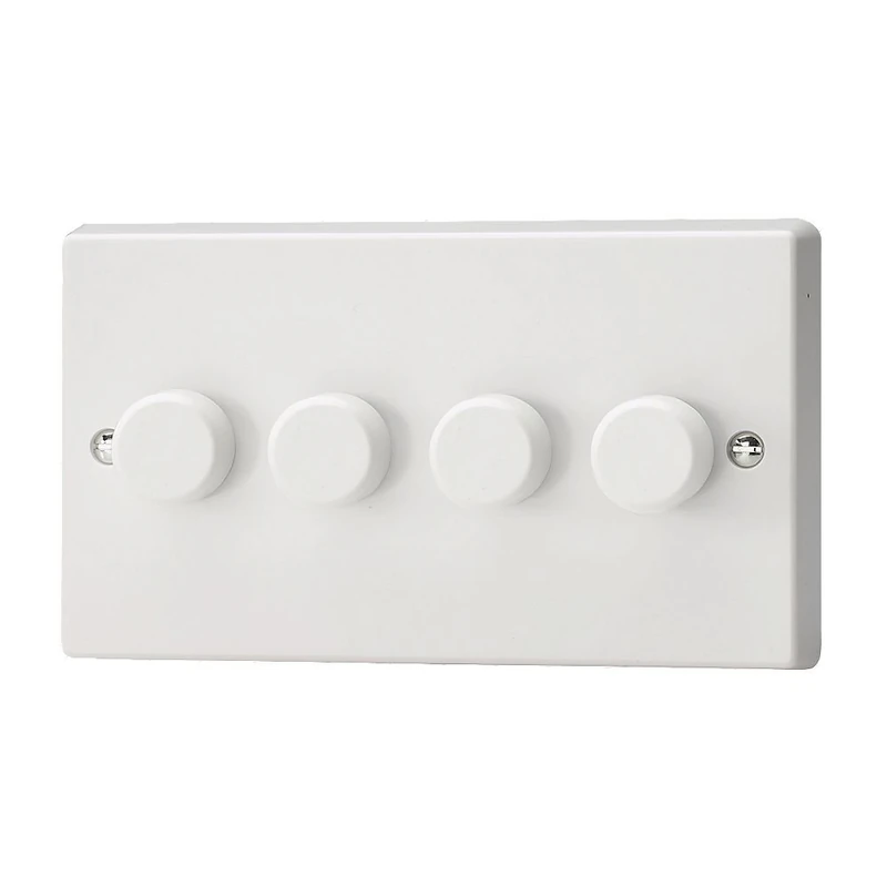 Varilight JQDP254W Leading & Trailing Edge 4 Gang White PVC