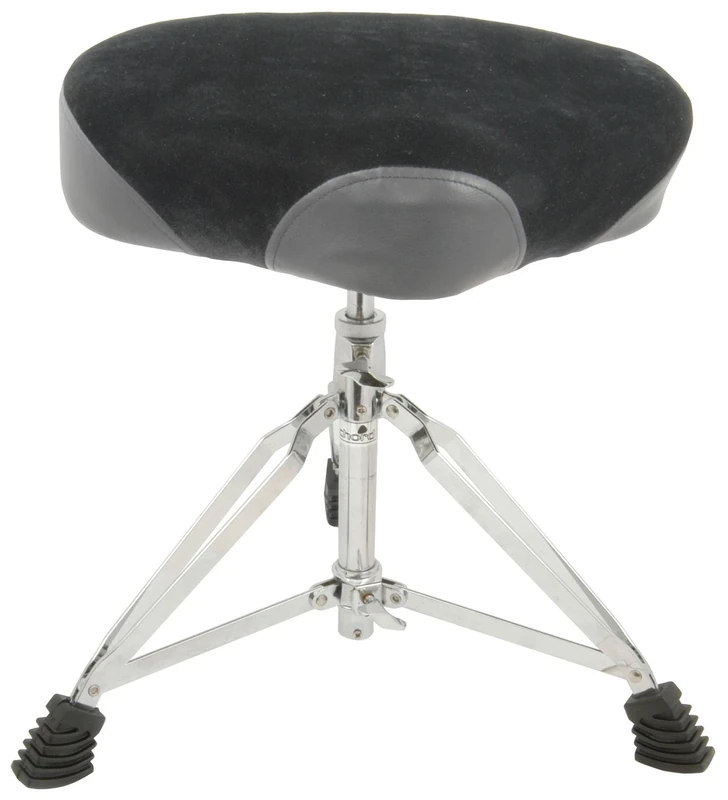 Deluxe Drum Stool Throne with Saddle Style Felt Seat + Corkscrew Height Adjustment