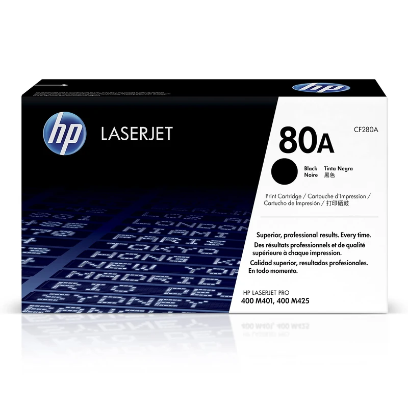HP CF280A 80A Original LaserJet Toner Cartridge, Black, Single Pack