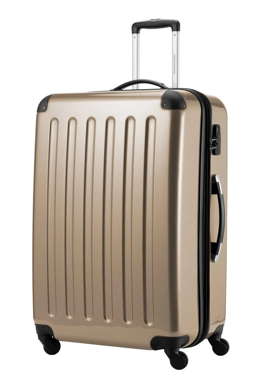 Hauptstadtkoffer® · Hard-side suitcase CHAMPAGNE high gloss · Dimension ca. 75 x 52 x 32 cm + 4 cm volume expansion · max. 130 liter volume