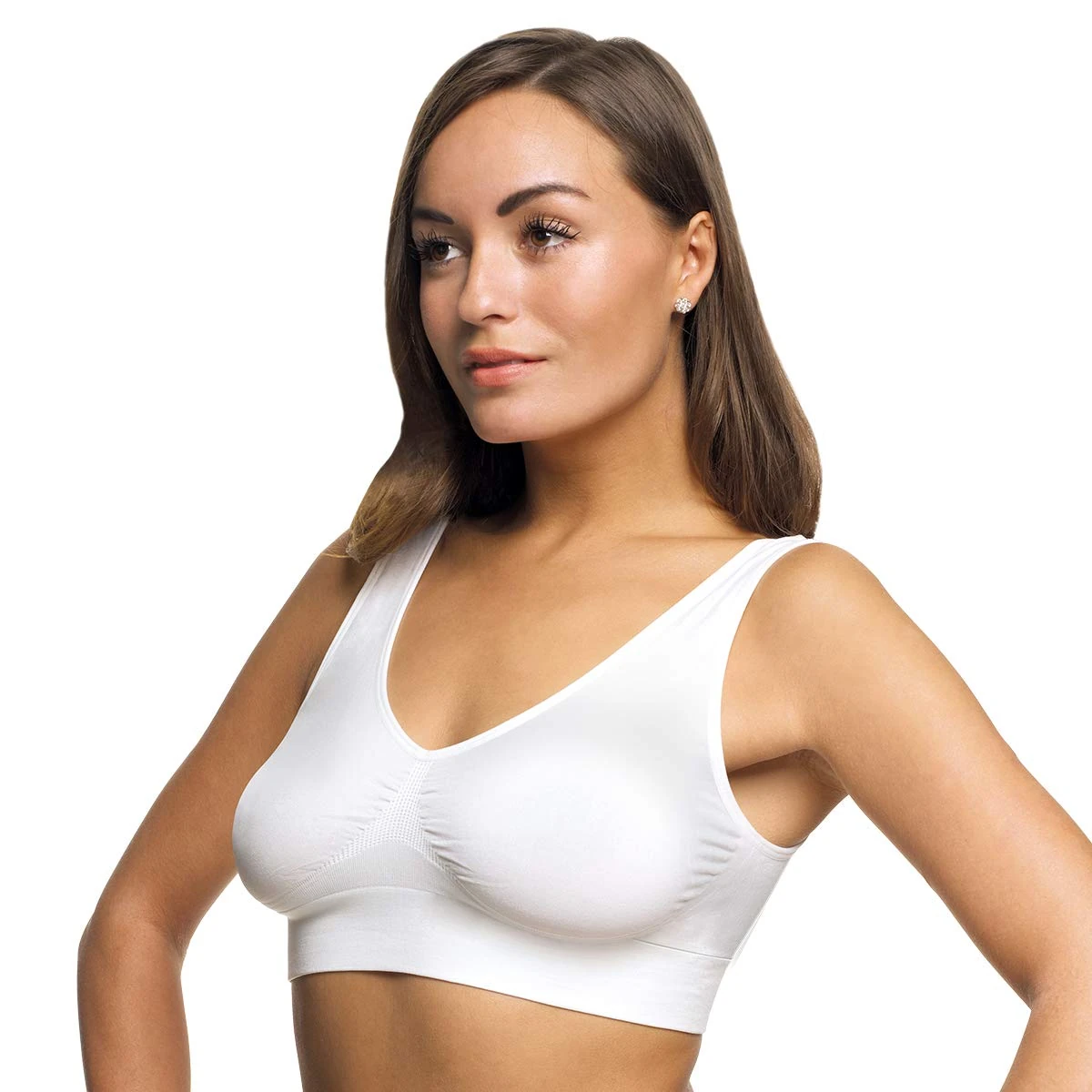 JML Belvia Wireless Bra 4 Pack - 1 x Black, 1 x White, 2 x Beige - L