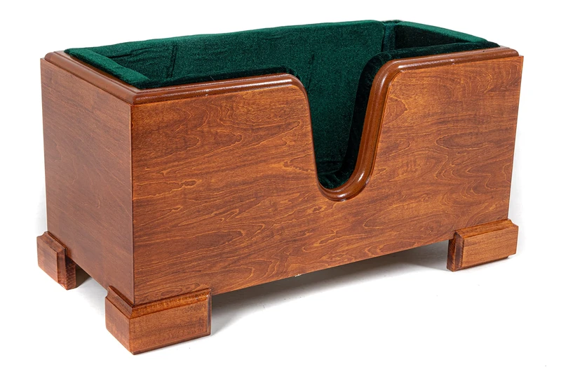 GEWA Cello Stand Wood - For All Cello Sizes - Velvet Lining - With Cutouts for Endpin and Bow