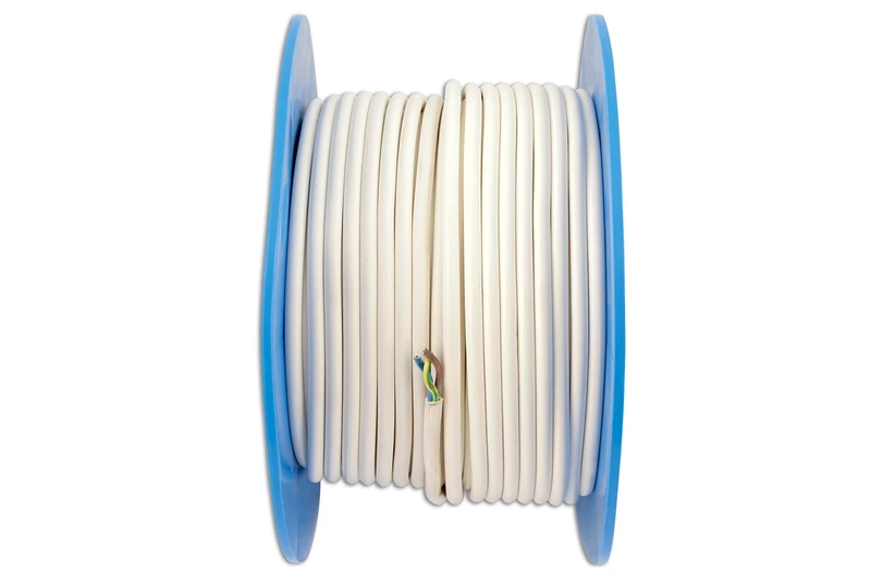 Connect 30675 White 3 Core Mains Cable 15A 50m