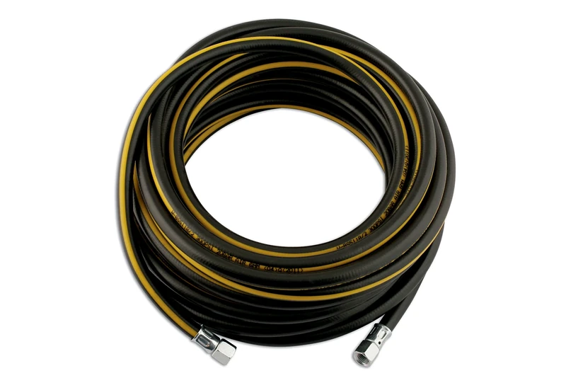 Connect 30906 Rubber Air Hose 10mm(3/8) C/W 3/8BSP Nipples 15m