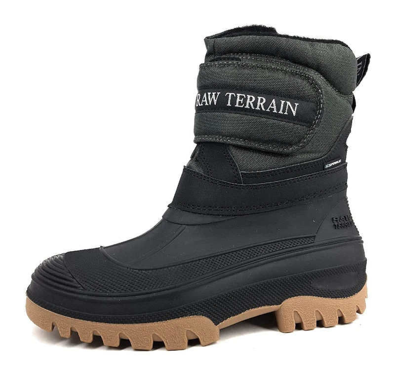 Spirale Men Tommy Green Snow Boot, Outdoor Boots with Insole Double Layer Felt, Warm Lined, Green, 5 UK
