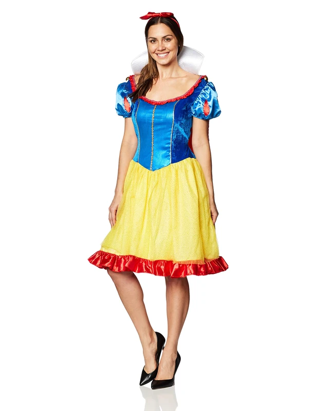 Disney womens Disguise Deluxe Sassy Snow White Costume, Yellow/Red/Blue, S - Image 1