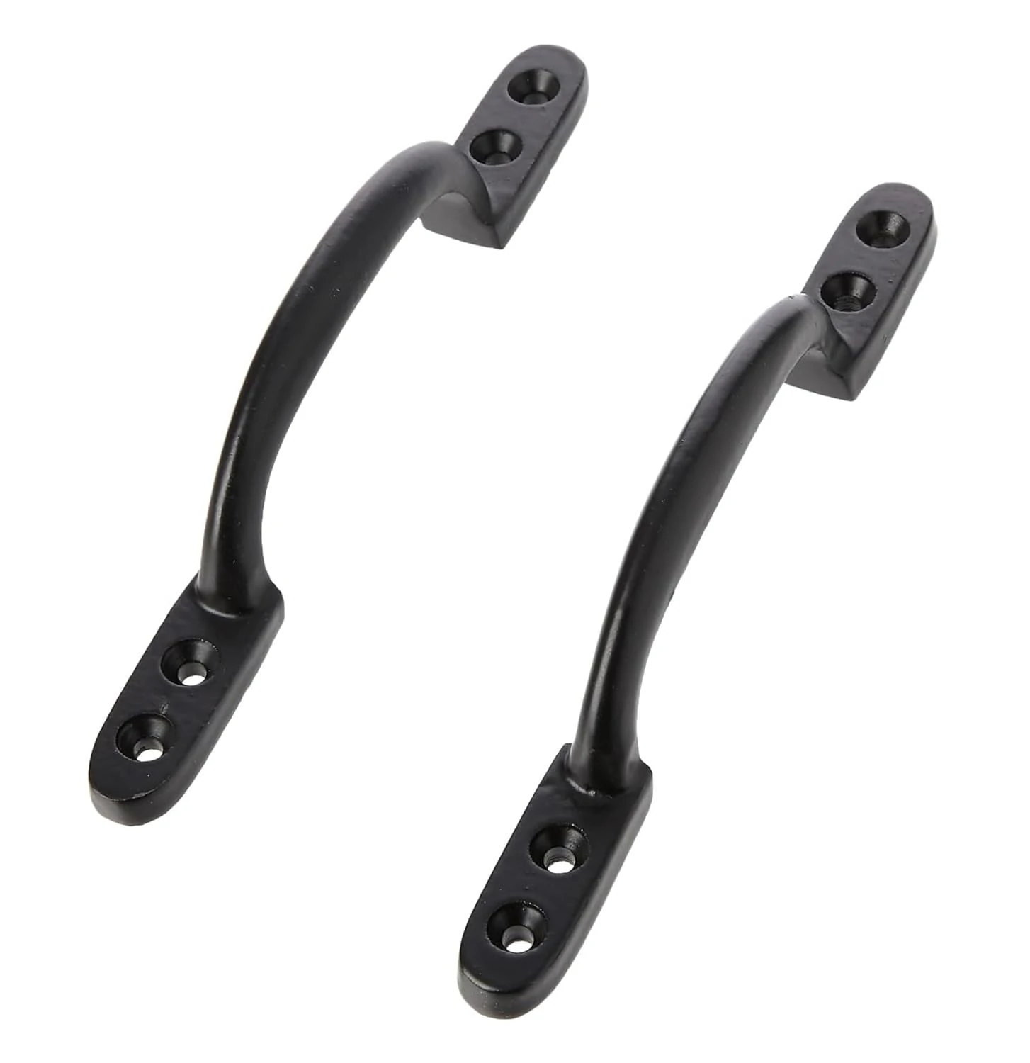 Merriway® BH00060 Hotbed D Steel Handle, 150 mm (6 inch) Black Japanned - Pack of 2 Pieces