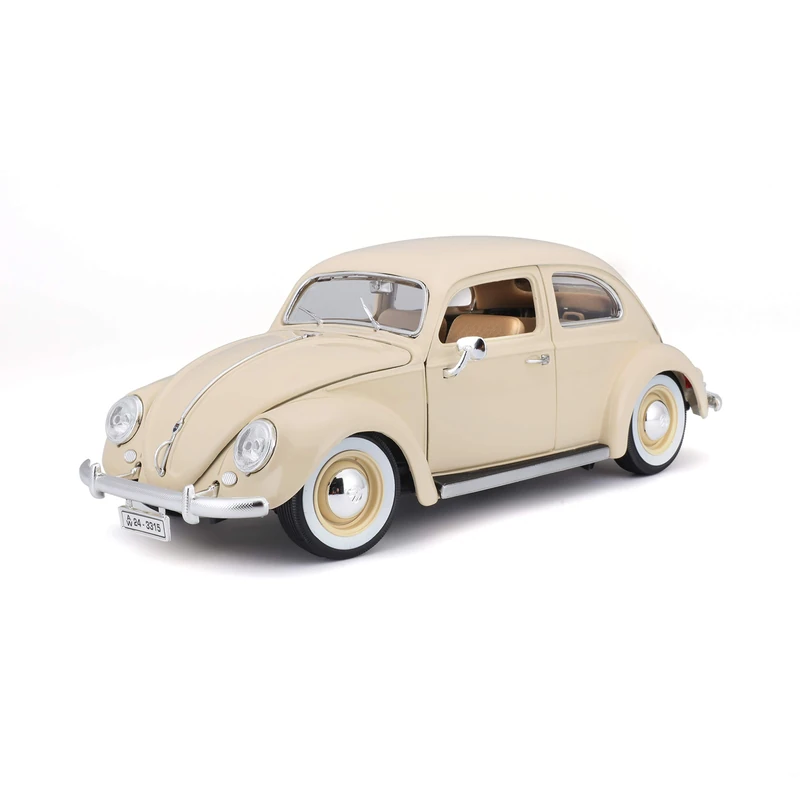 Bburago 15612029W - Gold 1:18 VW Käfer (1955), beige - Image 1