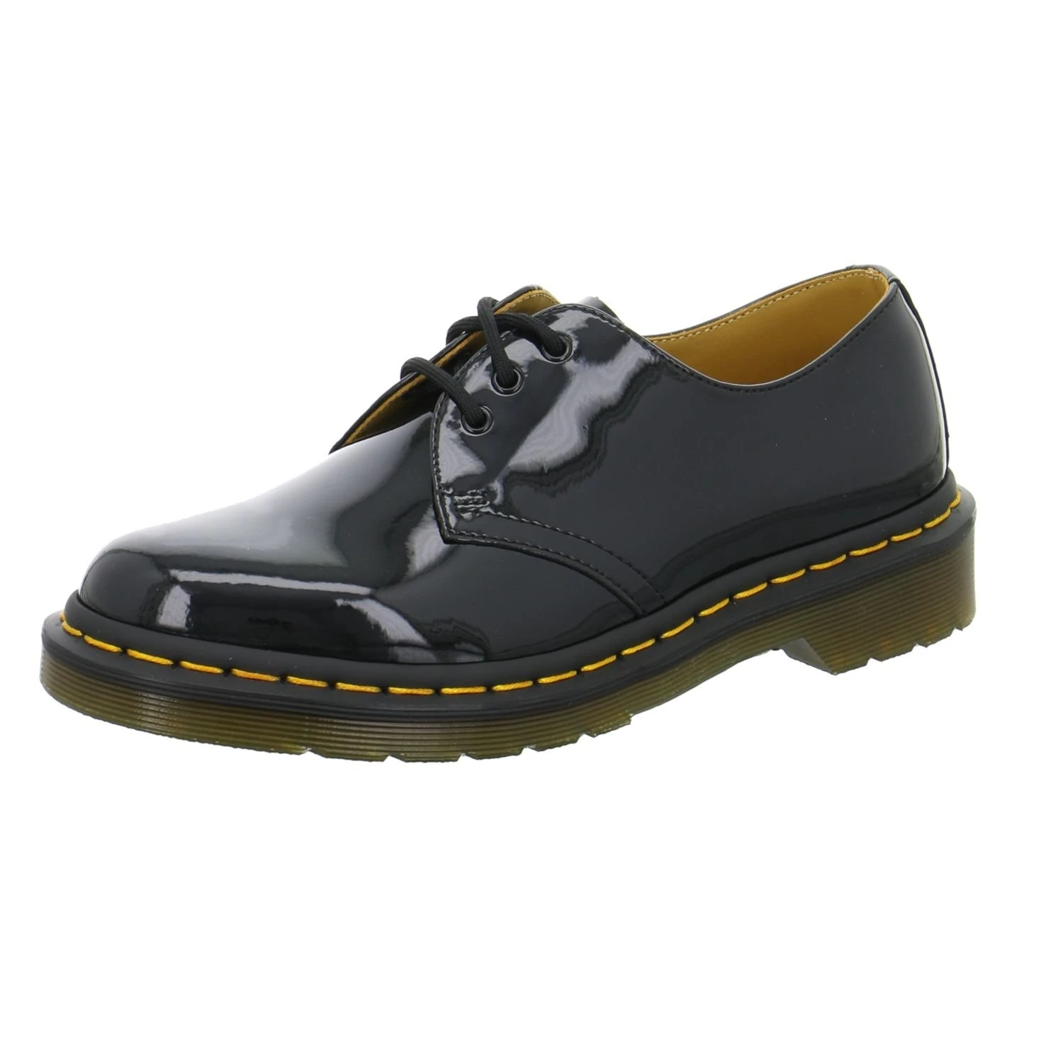Dr. Martens Women's 1461 Derbys, Black Black Patent Lamper 001, 5 UK